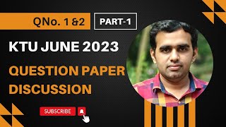 KTU JUNE 2023  PART 1  QNo 1 amp 2  QUESTION PAPER DISCUSSION  EST 110 ENGINEERING GRAPHICS [upl. by Rose]