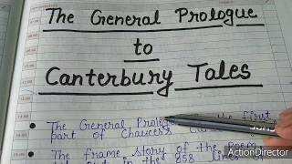 THE CANTERBURY TALES GENERAL PROLOGUE BY CHAUCER  DESCRIBED IN HINDI [upl. by Pembrook]