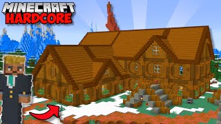 I Built A GIANT CABIN in Minecraft 120 Hardcore 91 [upl. by Perrins]