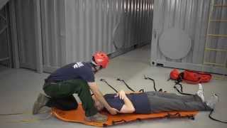 Patient packaging with the SKED® Basic Rescue System  Easy Patient Drag in Confined Space  CMC [upl. by Ecinej760]