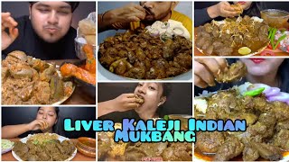 ASMR EATING SPICY LIVER 🥵  Indian Food  Big Bites Mukbang ✨ [upl. by Timmons]