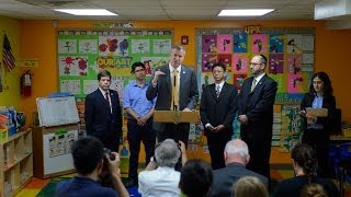 Mayor Bill de Blasio Urges Parents to Apply for New amp Existing Seats [upl. by Nunciata]