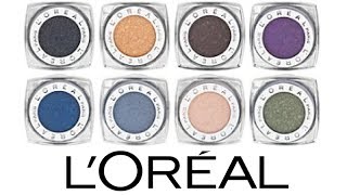 LOreal Infallible Eyeshadow Swatches♡10 colors [upl. by Anairuy]