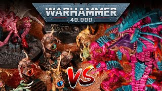 Nurgle Daemons vs Tyranids Warhammer 40k DEATHMATCH Game 3 [upl. by Nylasej679]