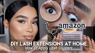 DIY Lash Extensions At Home  AMAZON INDIVIDUAL LASH EXTENSIONS TUTORIAL  Calailis Lashes [upl. by Sudnak]