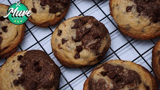 Galletas MARMOLADAS con chispas de CHOCOLATE DELICIOSAS  Muve Flavors [upl. by Joao613]