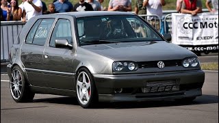 950hp VW Golf 3 VR6 Turbo 290 kmh  half mile TTT Half Mile Finals 06102018 [upl. by Gordan]