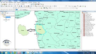 How to Clip any District from Country Shapefile in ArcGIS  Clip Command in GIS [upl. by Anitsyrhc]