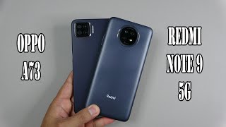 Oppo A73 vs Xiaomi Redmi Note 9 5G  SpeedTest and Camera comparison [upl. by Virgel]