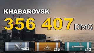 KHABAROVSK ► 356K DMG  32K base xp  World of Warships [upl. by Nnyleitak]