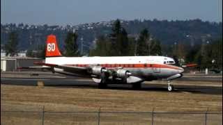 Douglas DC7 Takeoff Roll [upl. by Panther]