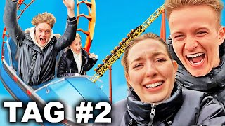 Wer länger im Freizeitpark aushält gewinnt 🤯 1000€ Challenge ft Chrissi Calvin amp Sasette [upl. by Sualokin323]