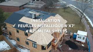 Toiture Metallique Canada  Metal Roof Canada Method dinstallation  Installation method [upl. by Adnilreh]