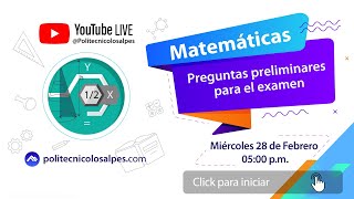 🧮✍️ Matemáticas  Preguntas preliminares para el examen 🧮✍️ [upl. by Anette442]