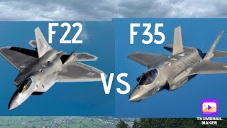 F22 VS F35 Comparison [upl. by Ostap]