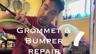 Tutorial  Bumper amp Grommet replacement racquettennisDIY [upl. by Hnahc]