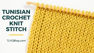 How To  Tunisian Knit Stitch BEGINNER STITCH PATTERN  TUTORIAL Crochet that looks like knitting [upl. by Hay]