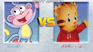 MUGEN BATTLES  Boots vs Daniel Tiger  Dora the Explorer vs Daniel Tigers Neighborhood [upl. by Capps809]