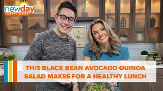 This chipotle black bean avocado quinoa salad makes for an easy and healthy lunch  New Day NW [upl. by Cole]