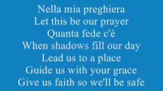 Celine Dion ft Andrea Bocelli The Prayer Lyrics [upl. by Atikaj]