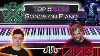 Top 5 EDM Songs on Piano [upl. by Innos]