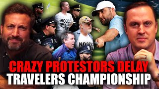 INSANE Climate Protestors INTERRUPT Golf Tournament After STORMING Course  OutKick Hot Mic [upl. by Soll]