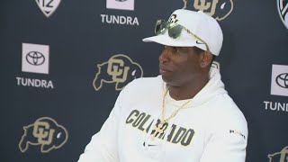 Deion Sanders full press conference after Colorados 4542 upset win over No 17 TCU [upl. by Nelyak]