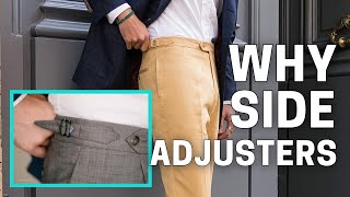 5 Reasons To Wear Side Adjustable Trousers  Belt Loops or Side Adjusters [upl. by Jilli]