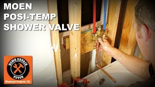 How to Install a Moen PosiTemp Shower ValvePEX and Copper Pipes [upl. by Younglove]