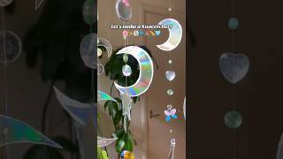 Easy suncatcher DIY with CD’s💿 art cd suncatcher diy craft easyart knutselen easydiy moon [upl. by Ramalahs]