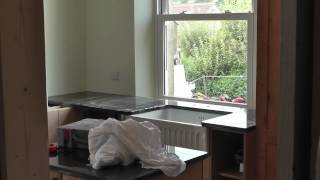 Kitchen Renovation 140  Fitting Granite Worktops [upl. by Ethbin466]