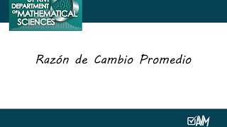 Razón de Cambio Promedio [upl. by Ztnarf858]