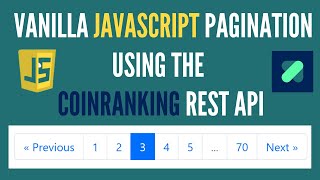 Pagination in Vanilla JavaScript using a REST API [upl. by Annaoy]