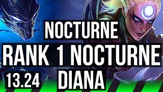 NOCTURNE vs DIANA JNG  Rank 1 Nocturne Rank 3 1016 Legendary  KR Challenger  1324 [upl. by Emad]