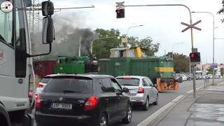 Železniční přejezd Brno  Černovice 1 vlečka 178 2024 Czech railroad crossing [upl. by Aidnac]