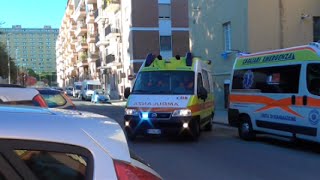 Partenza ambulanza Cagliari Emergenza in codice giallo Italian Ambulance responding code 2 [upl. by Rosina82]