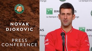 Novak Djokovic  Press Conference after Final  RolandGarros 2020 [upl. by Nyvek]