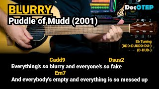 Blurry  Puddle of Mudd 2001 Easy Guitar Chords Tutorial with Lyrics [upl. by Sansbury156]