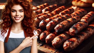 AUTHENTIC Skinless Sausages Recipe HOW to Make Skinless Sausage Cevapi [upl. by Chaney]