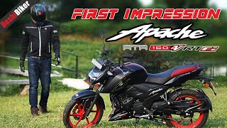 TVS Apache RTR 160 4V Fi ABS 1st impression Review Price in BD [upl. by Anora626]