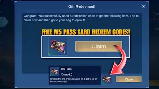 CLAIM FREE M5 PASS REDEEM CODES THIS SEPTEMBER 2024  MLBB NEW REDEEMTION CODES [upl. by Theona]