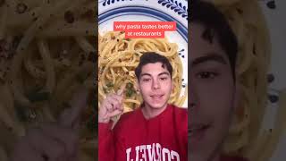 greenscreenvideo so cook your pasta a minute or so LESS than al dente so it reaches al dente IN the [upl. by Akyssej]