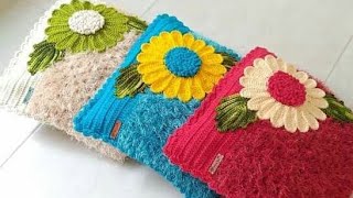 fabulous crochet cushion cover design ideas crochet  cushion cover pls like amp subscribe to video🙏❤ [upl. by Alleynad]