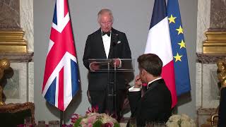 The Kings speech during the State Banquet at Versailles [upl. by Annadiana526]