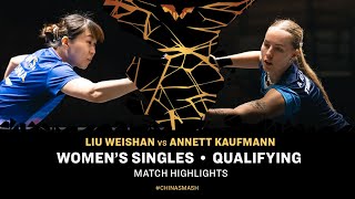 Liu Weishan vs Annett Kaufmann  WS QUAL  China Smash 2024 [upl. by Idnat]