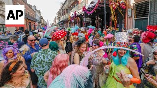 Mardi Gras 2024 Fat Tuesday brings end to carnival season in New Orleans [upl. by Llehctim]