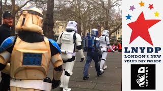 Stormtroopers at Londons New Years Day Parade 2018 [upl. by Esinyt]