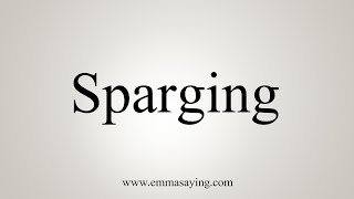 How To Say Sparging [upl. by Anirpas]