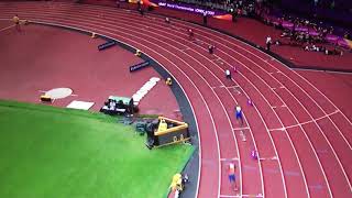 GUTTED USAIN BOLT injury in last Career Race  Mens 4x100m Relay Final London IAAF 2017 [upl. by Maag]