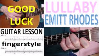 LULLABY  EMITT RHODES fingerstyle GUITAR LESSON [upl. by Loar]